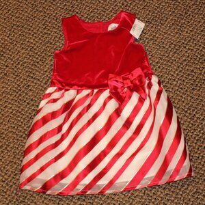 NWT  Girls Dress Size 4T By The Children’s Place Red Body Skirt Red And White